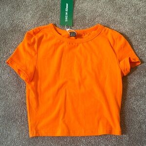 SHEIN orange crop top new with tags